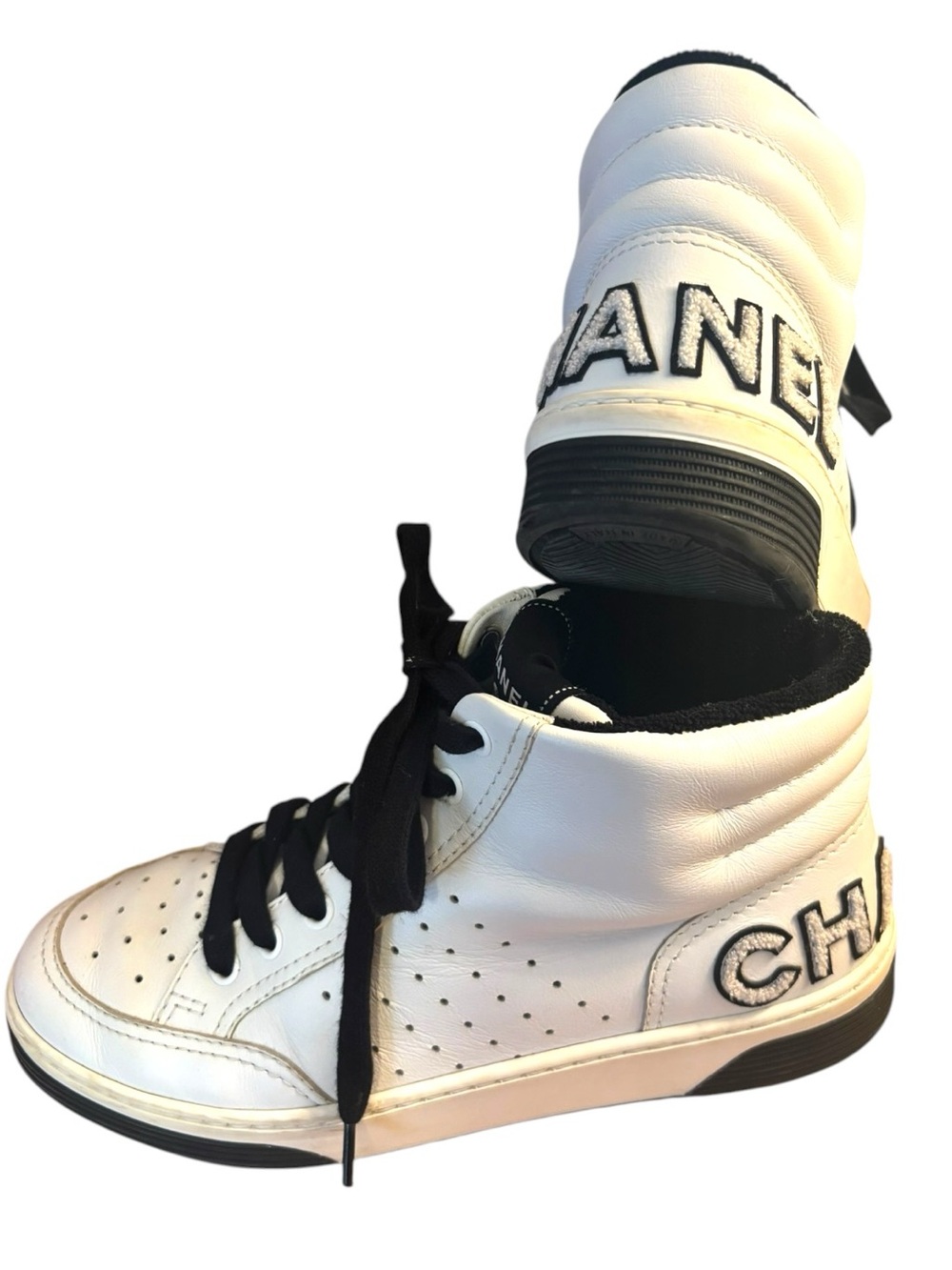 Chanel Logo High Top Sneakers - Picture 3 of 10